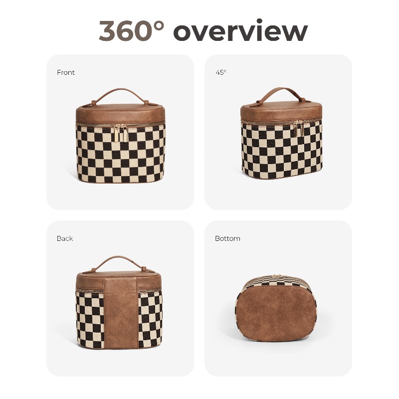 Bolsa de Maquiagem Estilo Xadr - Luxury Skincare Aesthetic avaliação e preço
