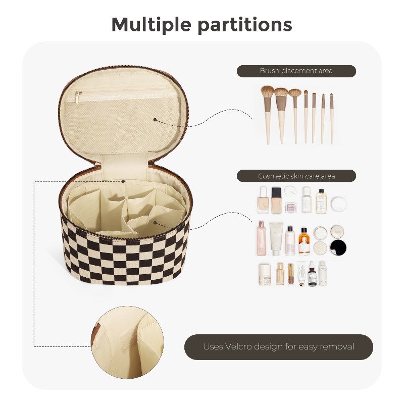 Bolsa de Maquiagem Estilo Xadr - Luxury Skincare Aesthetic avaliação e preço